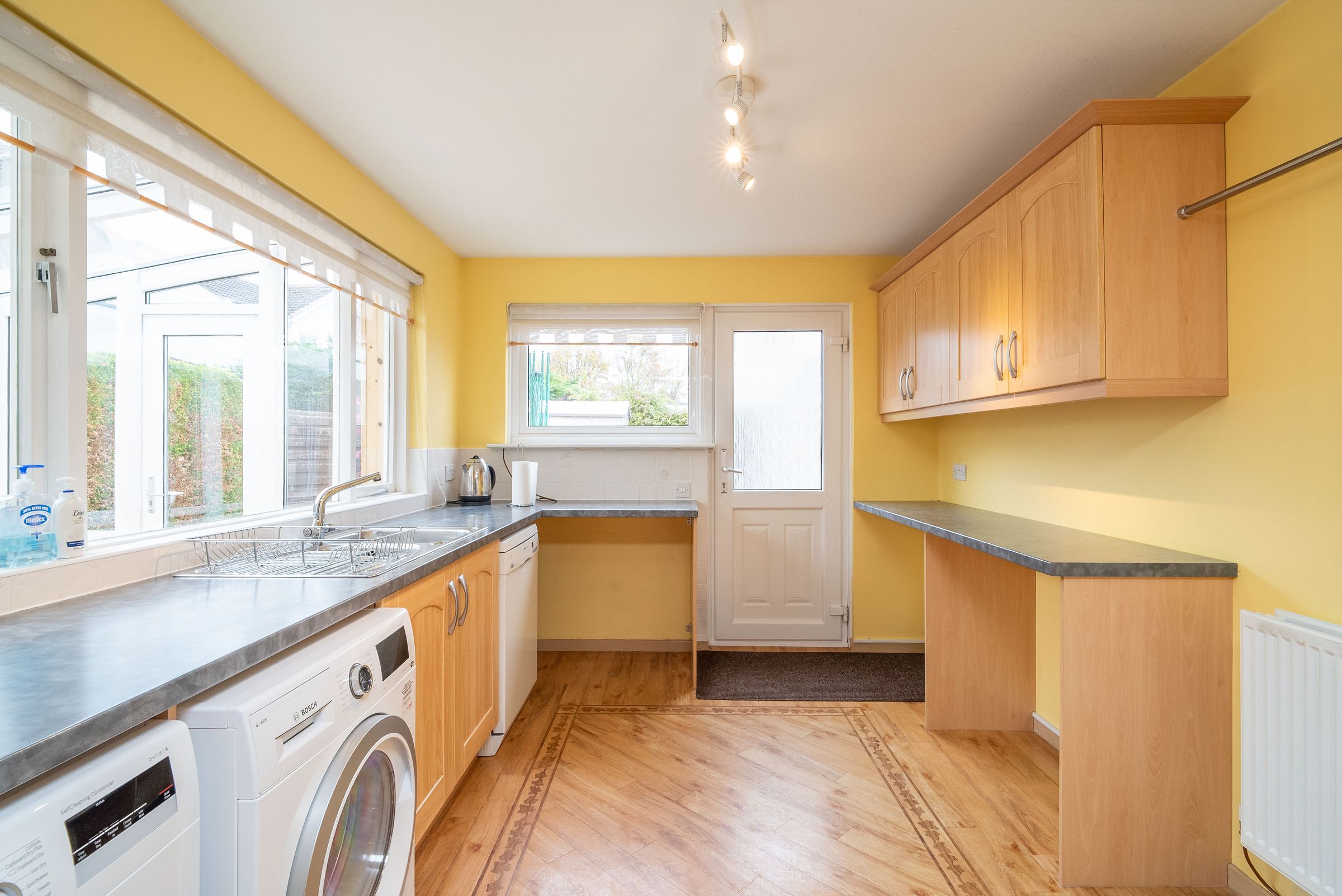 Kitchen second angle before repainting — Edinburgh property