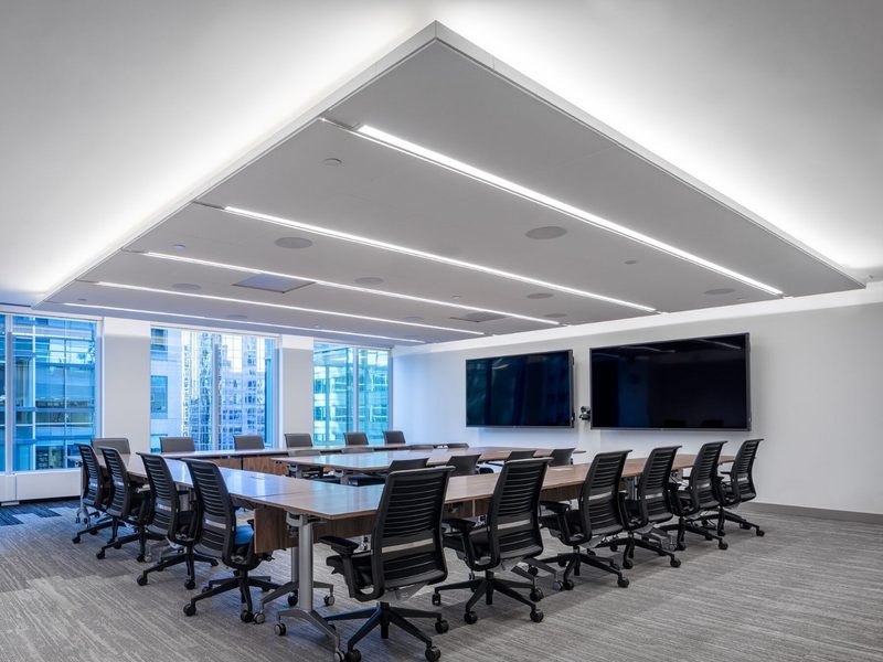 Commercial LED lighting installation Edinburgh office